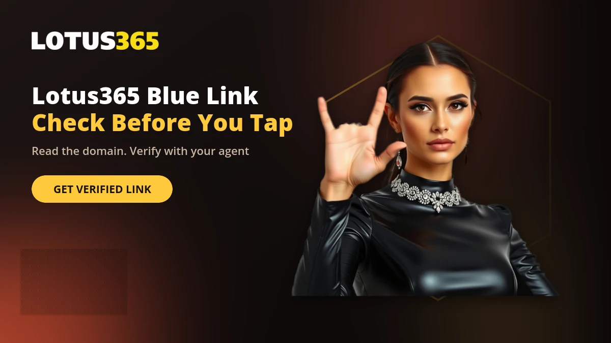 Lotus365 Blue link safety guide showing how to check the sportsbook address before signing in
