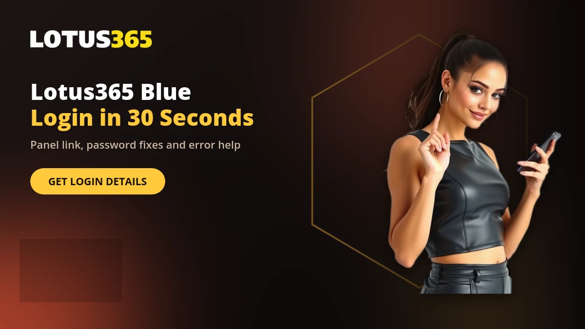 Lotus365 Blue login steps showing the sportsbook sign in screen with username and password fields
